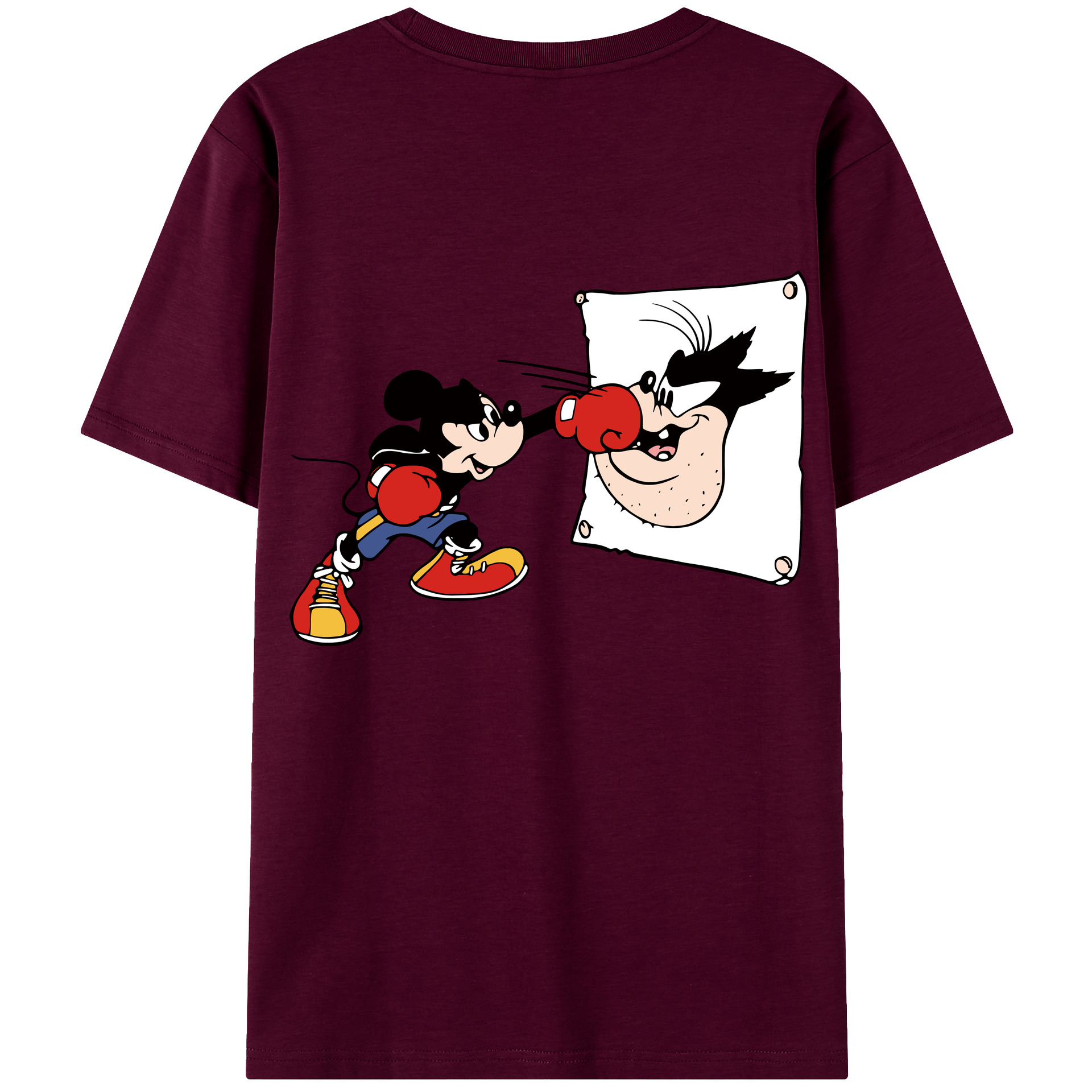 （画像用） ミッキーマウス Mickey Mouse レディース半袖Tシャツ(バックプリント)